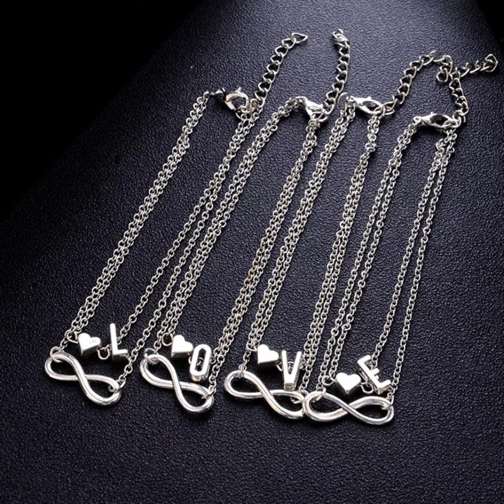 Double Layered Silver Turkish Eye "R" Pendant - Picture 3 of 4